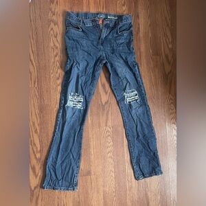 Girl’s Distressed Blue Denim Jeans